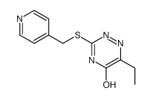 6-ethyl-3-(pyridin-4-ylmethylsulfanyl)-2H-1,2,4-triazin-5-one结构式