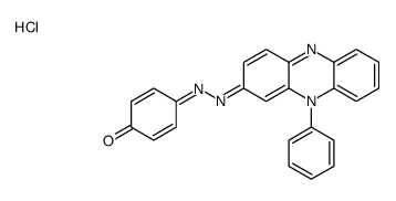 4-[(10-phenylphenazin-10-ium-2-yl)hydrazinylidene]cyclohexa-2,5-dien-1-one,chloride Structure