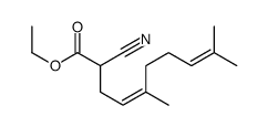 ethyl 2-cyano-5,9-dimethyldeca-4,8-dienoate Structure
