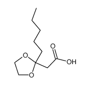 acide (pentyl-2 dioxolanne-1,3 yl-2)-2 acetique结构式