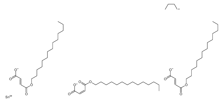tetradecyl (Z,Z,Z)-6-butyl-6-[[1,4-dioxo-4-(tetradecyloxy)but-2-enyl]oxy]-4,8,11-trioxo-5,7,12-trioxa-6-stannahexacosa-2,9-dienoate Structure