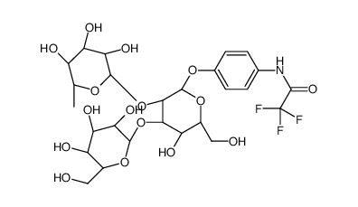 4-trifluoroacetamidophenyl-beta-mannopyranosyl(1-4)-alpha-rhamnopyranosyl(1-3)-alpha-galactopyranoside结构式