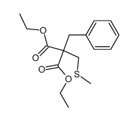 diethyl 2-benzyl-2-(methylthiomethyl)malonate Structure