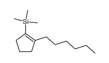 Silane, (2-hexyl-1-cyclopenten-1-yl)trimethyl- Structure