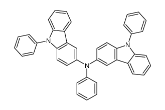 N,9-diphenyl-N-(9-phenylcarbazol-3-yl)carbazol-3-amine结构式