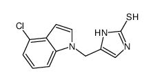4-[(4-chloroindol-1-yl)methyl]-1,3-dihydroimidazole-2-thione Structure