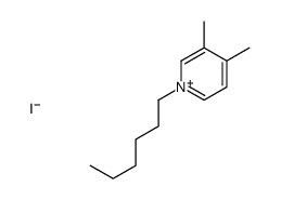 1-hexyl-3,4-dimethylpyridin-1-ium,iodide结构式