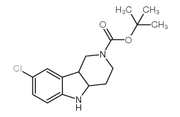 8-氯-1,3,4,4a,5,9b-六氢吡啶并[4,3-b]吲哚-2-羧酸叔丁基酯结构式