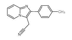(2-对甲苯-咪唑并[1,2-a]吡啶-3-基)-乙腈结构式