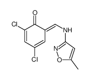 2,4-dichloro-6-[[(5-methyl-1,2-oxazol-3-yl)amino]methylidene]cyclohexa-2,4-dien-1-one Structure