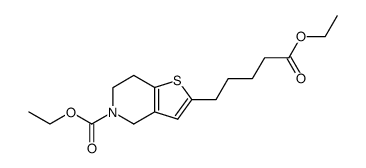 2-(4-Ethoxycarbonyl-butyl)-6,7-dihydro-4H-thieno[3,2-c]pyridine-5-carboxylic acid ethyl ester结构式