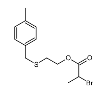 2-[(4-methylphenyl)methylsulfanyl]ethyl 2-bromopropanoate结构式