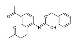 benzyl N-[4-acetyl-2-(3-oxobutyl)phenyl]carbamate结构式