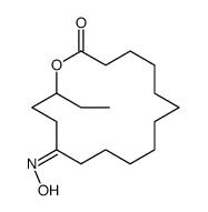 16-ethyl-13-hydroxyimino-oxacyclohexadecan-2-one结构式