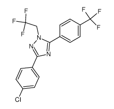 3-(4-Chloro-phenyl)-1-(2,2,2-trifluoro-ethyl)-5-(4-trifluoromethyl-phenyl)-1H-[1,2,4]triazole Structure