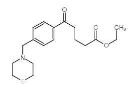 ETHYL 5-OXO-5-[4-(THIOMORPHOLINOMETHYL)PHENYL]VALERATE结构式