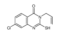 3-烯丙基-7-氯-2-疏基-3H-喹唑烷-4-酮结构式