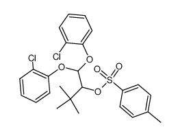 Toluene-4-sulfonic acid 1-[bis-(2-chloro-phenoxy)-methyl]-2,2-dimethyl-propyl ester结构式