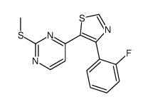 4-(2-fluorophenyl)-5-(2-methylsulfanylpyrimidin-4-yl)-1,3-thiazole结构式