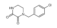 1-[(4-chlorophenyl)methyl]piperazine-2,3-dione Structure