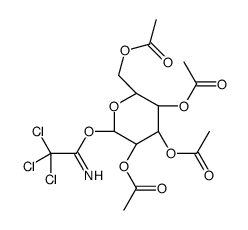 2,3,4,6-四-O-乙酰基-β-D-吡喃半乳糖酰基2,2,2-三氯亚氨乙酸酯结构式