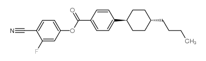 反-4-(4-正丁基环己基)-苯甲酸-3-氟-4-氰基苯酯结构式
