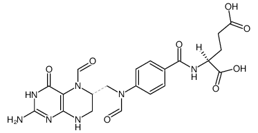 (6RS)-5,10-diformyl-5,6,7,8-tetrahydrofolic acid Structure