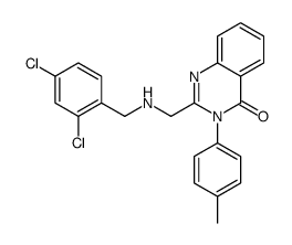 2-[[(2,4-dichlorophenyl)methylamino]methyl]-3-(4-methylphenyl)quinazolin-4-one结构式