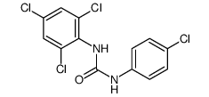 Urea, N-(4-chlorophenyl)-N'-(2,4,6-trichlorophenyl) Structure