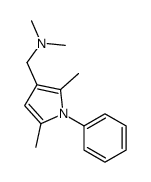 1-(2,5-dimethyl-1-phenylpyrrol-3-yl)-N,N-dimethylmethanamine结构式