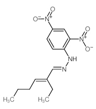 2-Hexenal, 2-ethyl-,2-(2,4-dinitrophenyl)hydrazone Structure