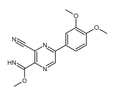 methyl 3-cyano-5-(3,4-dimethoxyphenyl)pyrazine-2-carbimidate Structure