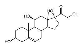 3β,11β,17,21-Tetrahydroxy-pregn-5-en-20-en Structure