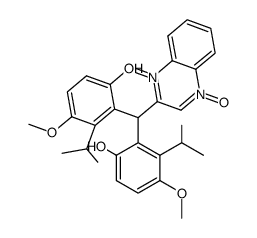 2-[bis(1'-hydroxy-3'-i-propyl-4'-methoxy-phenyl-2')-methyl]-quinoxaline-1,4-dioxide结构式