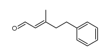 trans-3-Methyl-5-phenyl-2-pentenal结构式