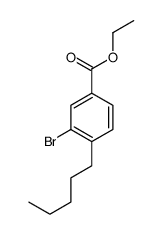 3-溴-4-戊基苯甲酸乙酯结构式