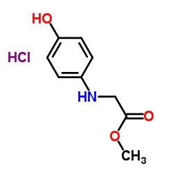 Methyl 2-((4-hydroxyphenyl)amino)acetate hydrochloride Structure