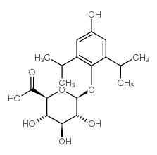 4-Hydroxy Propofol 1-O-b-D-Glucuronide Structure