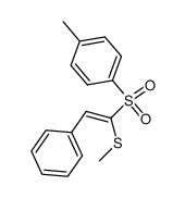 (E)-β-phenyl-α-(methylthio)vinyl p-tolylsulfone Structure