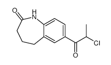 7-(2-氯丙酰基)-1,3,4,5-四氢-1-苯并氮杂卓-2-酮结构式