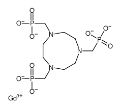 gadolinium-1,4,7-triazacyclononane-N,N',N''-tris(methylenephosphonic acid)结构式