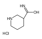 (3R)-哌啶-3-羧酰胺盐酸盐结构式