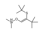 (2-tert-butylsulfanyl-3,3-dimethylbut-1-enoxy)-dimethylsilane结构式