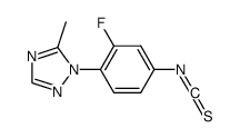1-(2-fluoro-4-isothiocyanatophenyl)-5-methyl-1H-1,2,4-triazole结构式