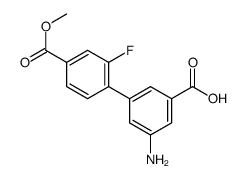 3-amino-5-(2-fluoro-4-methoxycarbonylphenyl)benzoic acid Structure