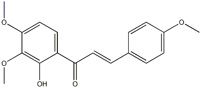 2'-羟基-3',4,4'-三甲氧基查耳酮结构式