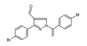 3-(4-bromophenyl)-1-[1-(4-bromophenyl)vinyl]-1H-4-pyrazolecarbaldehyde结构式