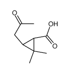 1R,cis 2,2-dimethyl-3-(2-oxo-propyl)-cyclopropane-1-carboxylic acid Structure