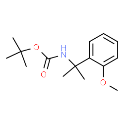tert-Butyl N-[2-(2-methoxyphenyl)propan-2-yl]carbamate结构式