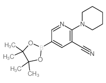 3-氰基-2-哌啶子基吡啶-5-硼酸频哪醇酯结构式